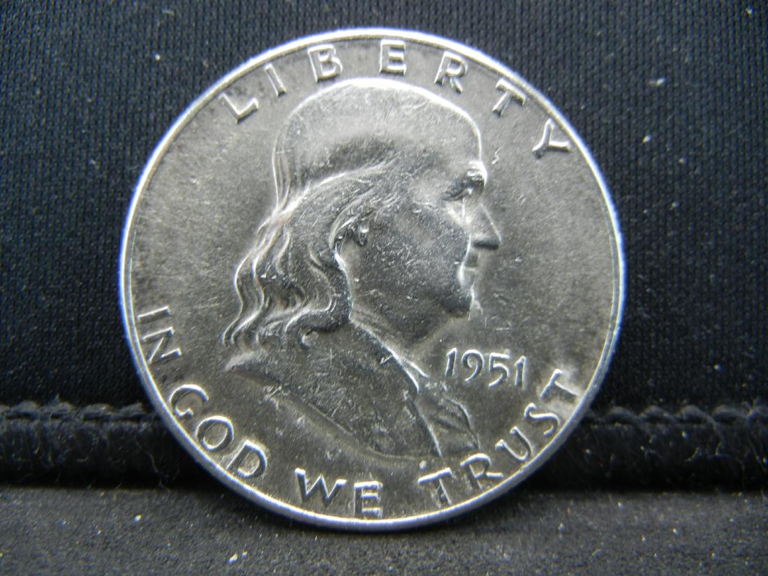 1951 Franklin Silver Half Dollar (1 of 2)