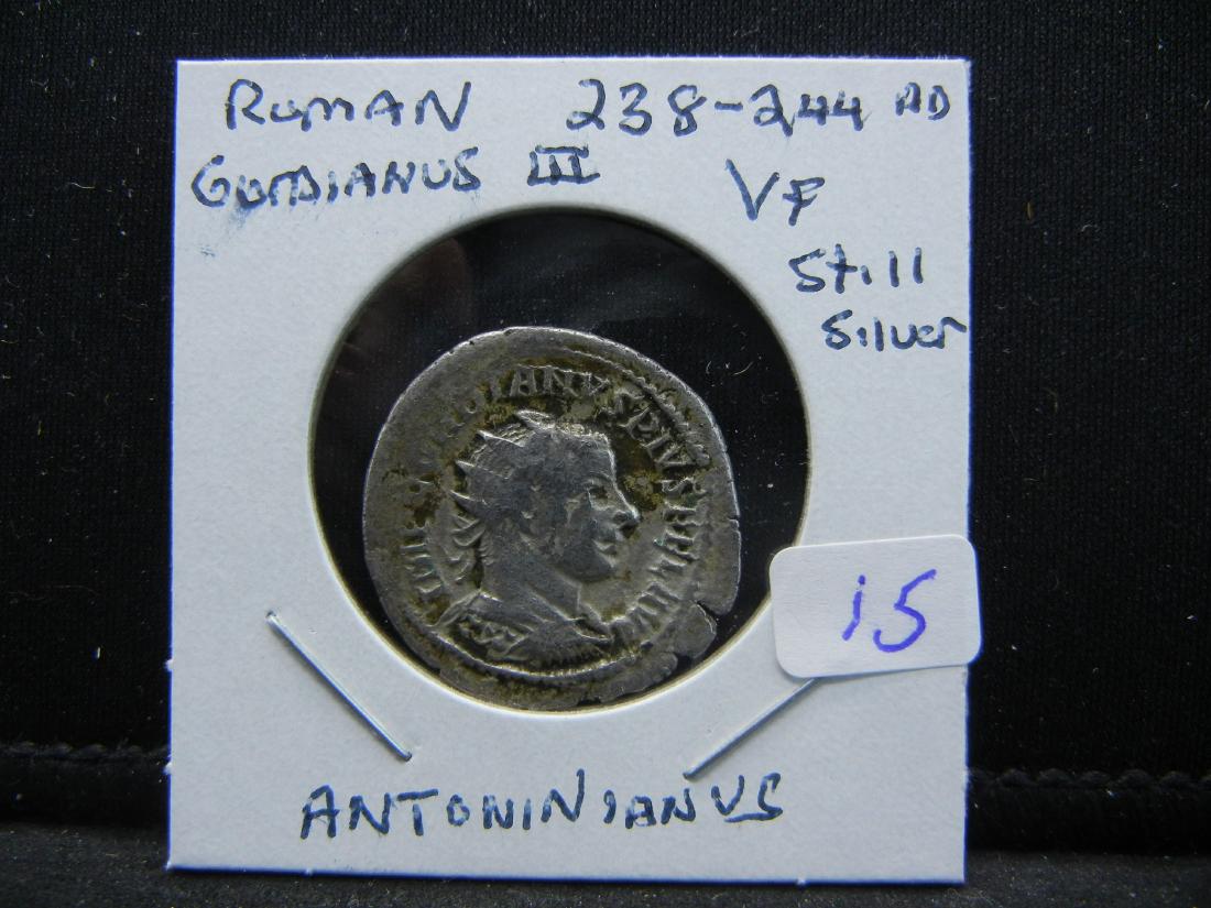 Ancient Rome 238-244 AD Silver Antoninianus from (1 of 3)