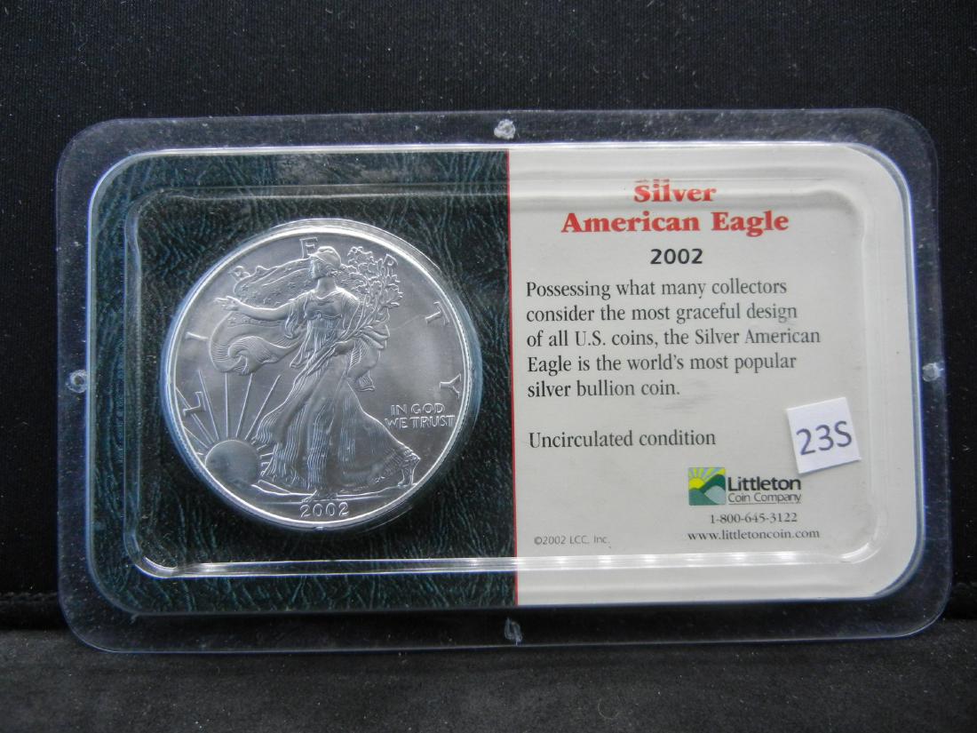 2002 American Silver Eagle 1 Troy Ounce. (1 of 4)