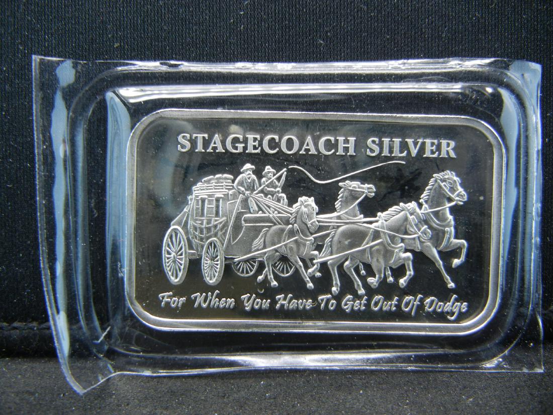 StageCoach Silver Bar .999 Fine. 1 Troy Ounce (1 of 2)