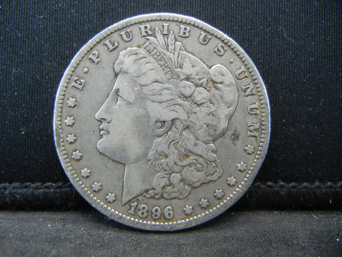 1896-O SILVER MORGAN DOLLAR, PRETTY COIN, (ONLY 4.9 (1 of 2)