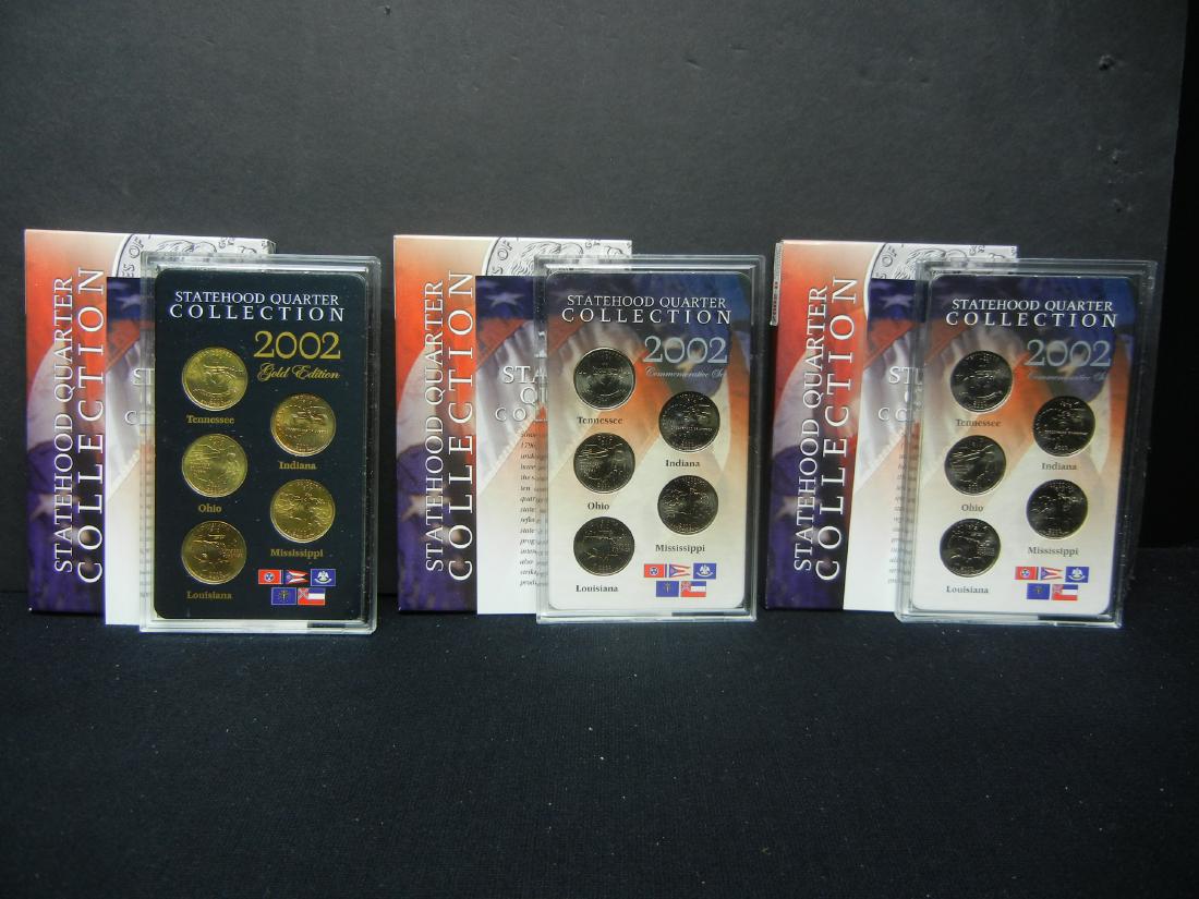(3) 2002 Statehood Quarter Sets:  Phila, Denver, and (1 of 7)