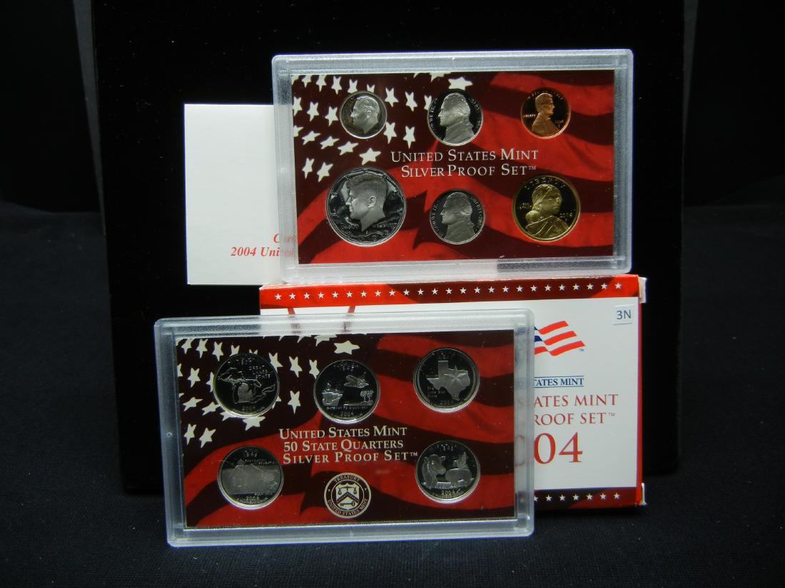 2004 Silver 11-Coin Proof Set Issued by the United (1 of 7)