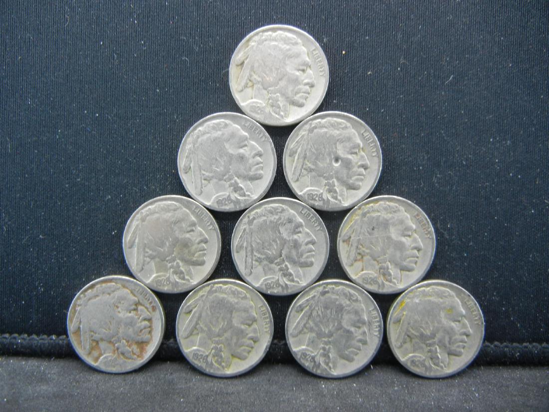 (10) 1928 BUFFALO NICKELS, NICE GRADES, BOLD DATES! (1 of 2)