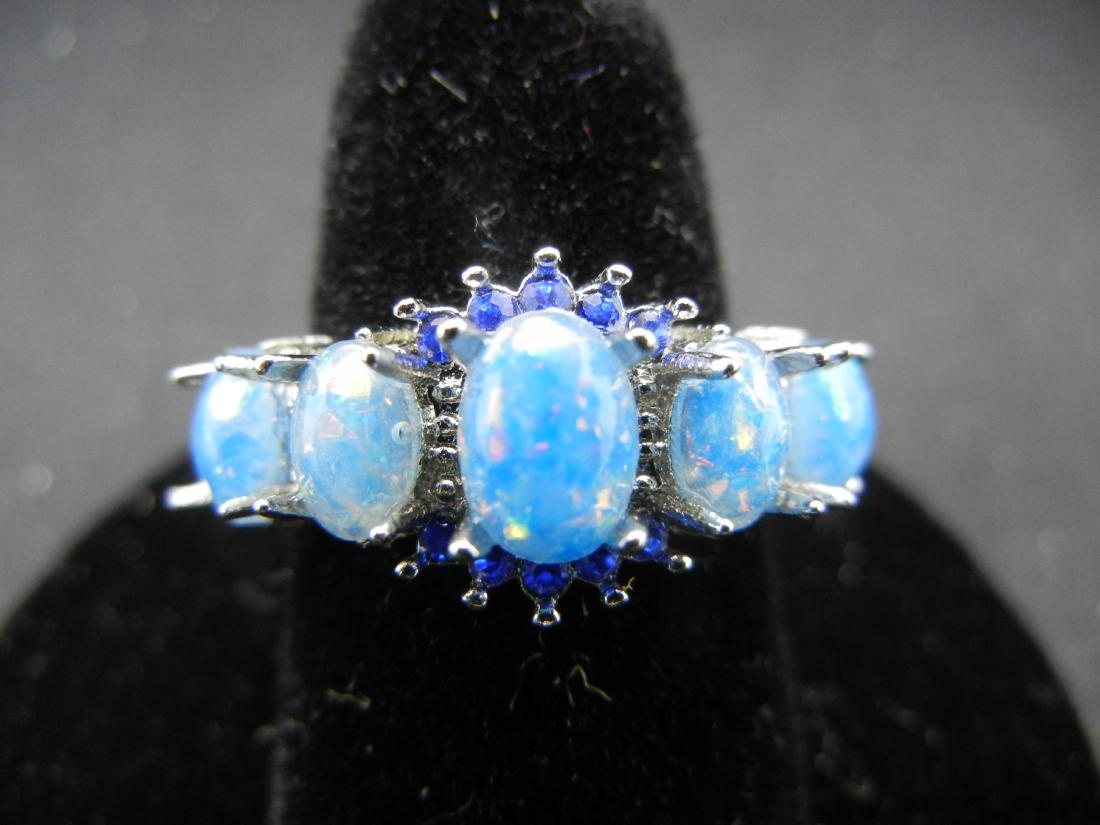 WOMAN'S BLUE FIRE OPAL RING (SIZE 7), NEW/GREAT GIFT! (1 of 4)