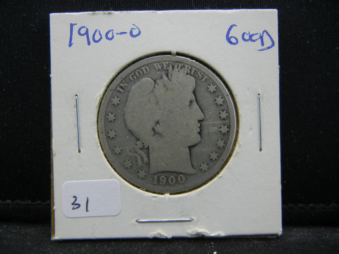 1900-O Barber Half. Original Good. (1 of 3)