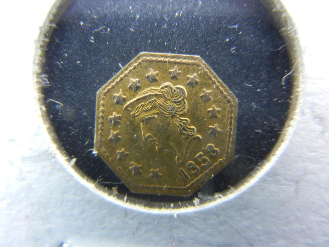 1858 California Clad Gold Token: 1858 California Clad Gold Token