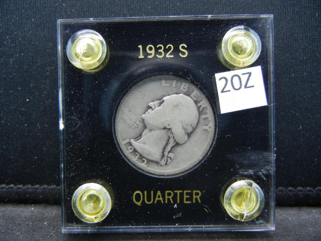 1932-S Washington Silver Quarter. Key Date! (1 of 4)