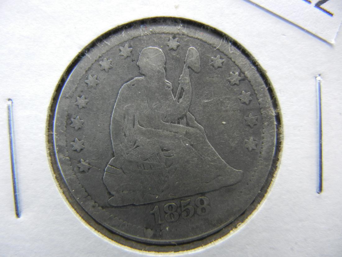 1858 Seated Quarter (1 of 3)