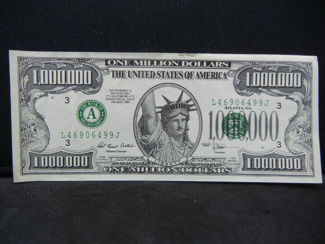One Million Dollars Patriotic Novelty Note.: One Million Dollars Patriotic Novelty Note.