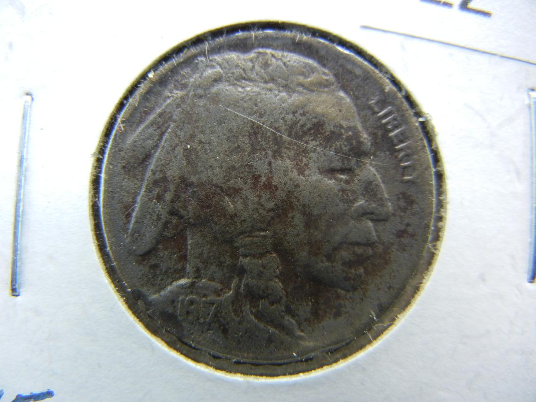 1917-D Scarce Buffalo Nickel. 3/4 Horn (1 of 3)