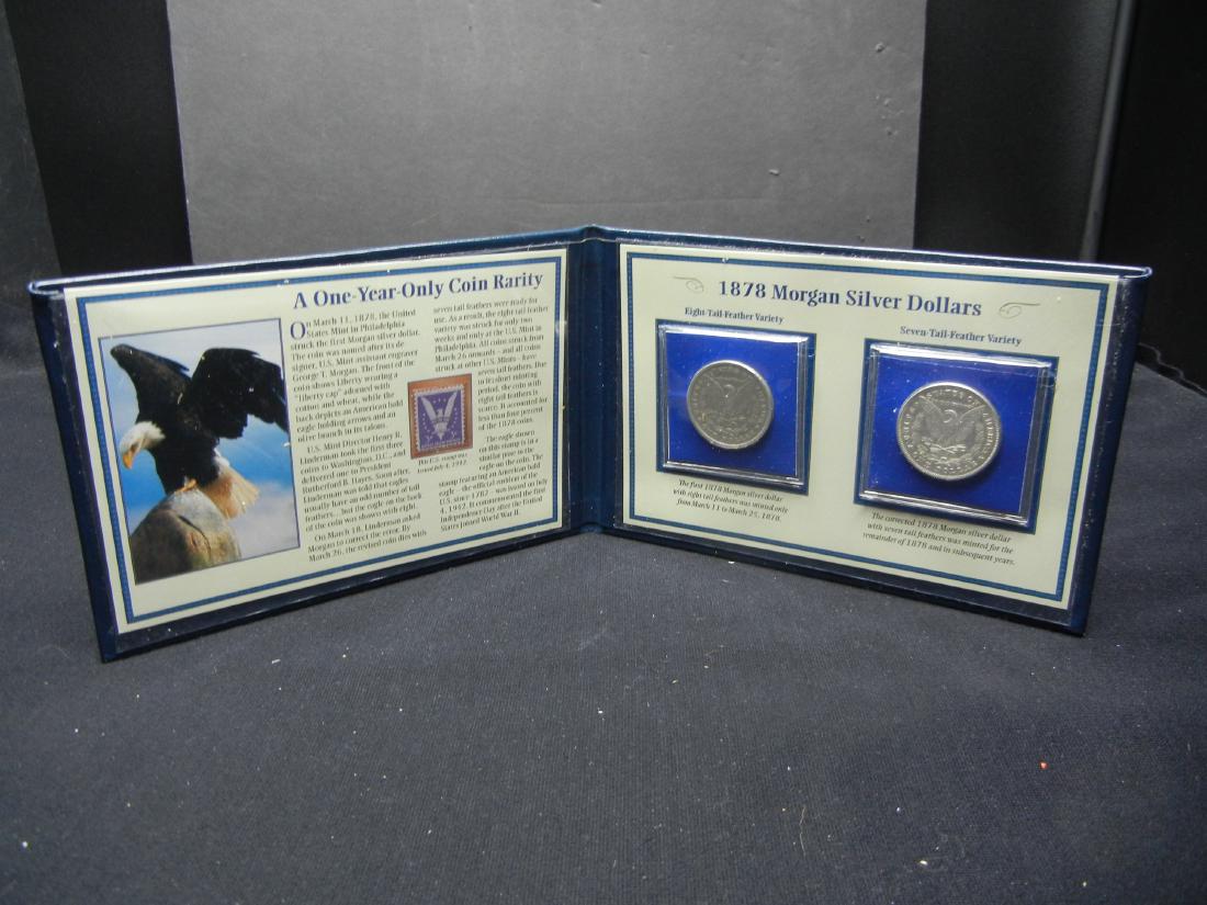 1878 Morgan Silver Dollars Variations Book. 7 TF and 8 (1 of 7)