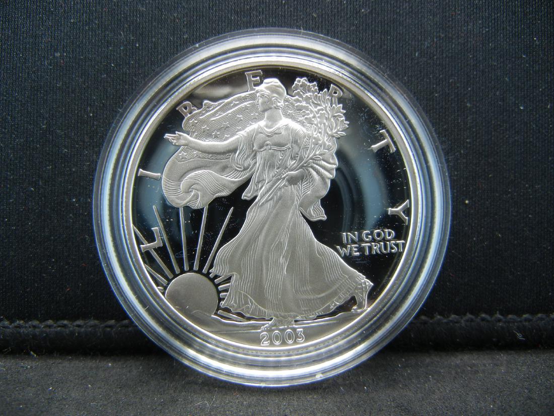 2003-W Proof Silver American Eagle With Box & COA. (1 of 4)
