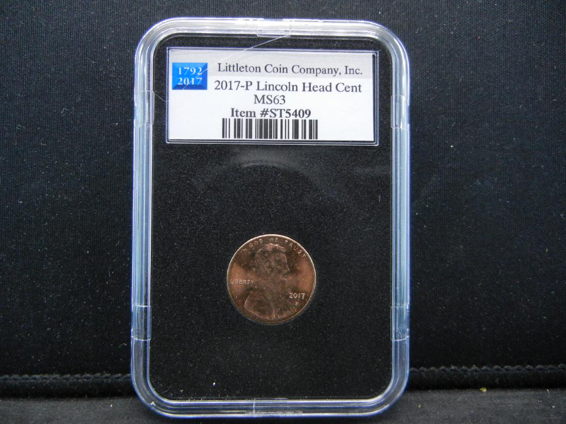 2017 Lincoln Head Cent MS63 with COA (1 of 6)