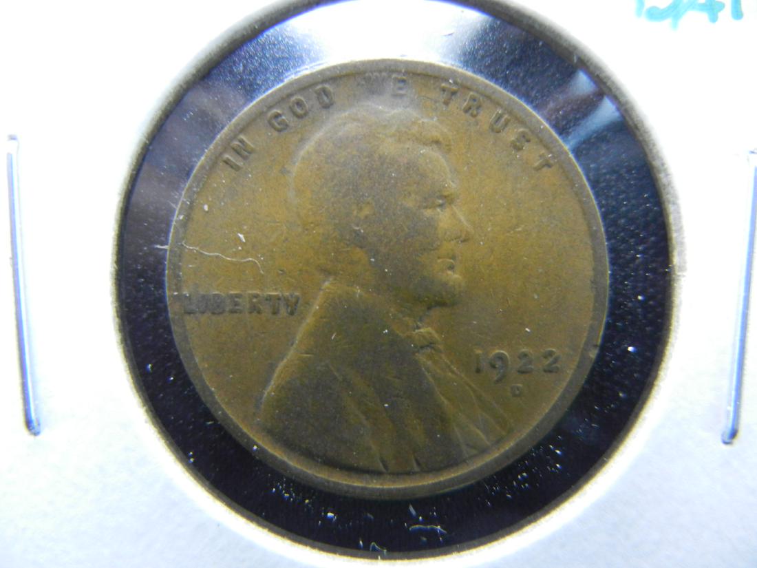 1922-D Lincoln Wheat Cent. Better Date! VG (1 of 3)