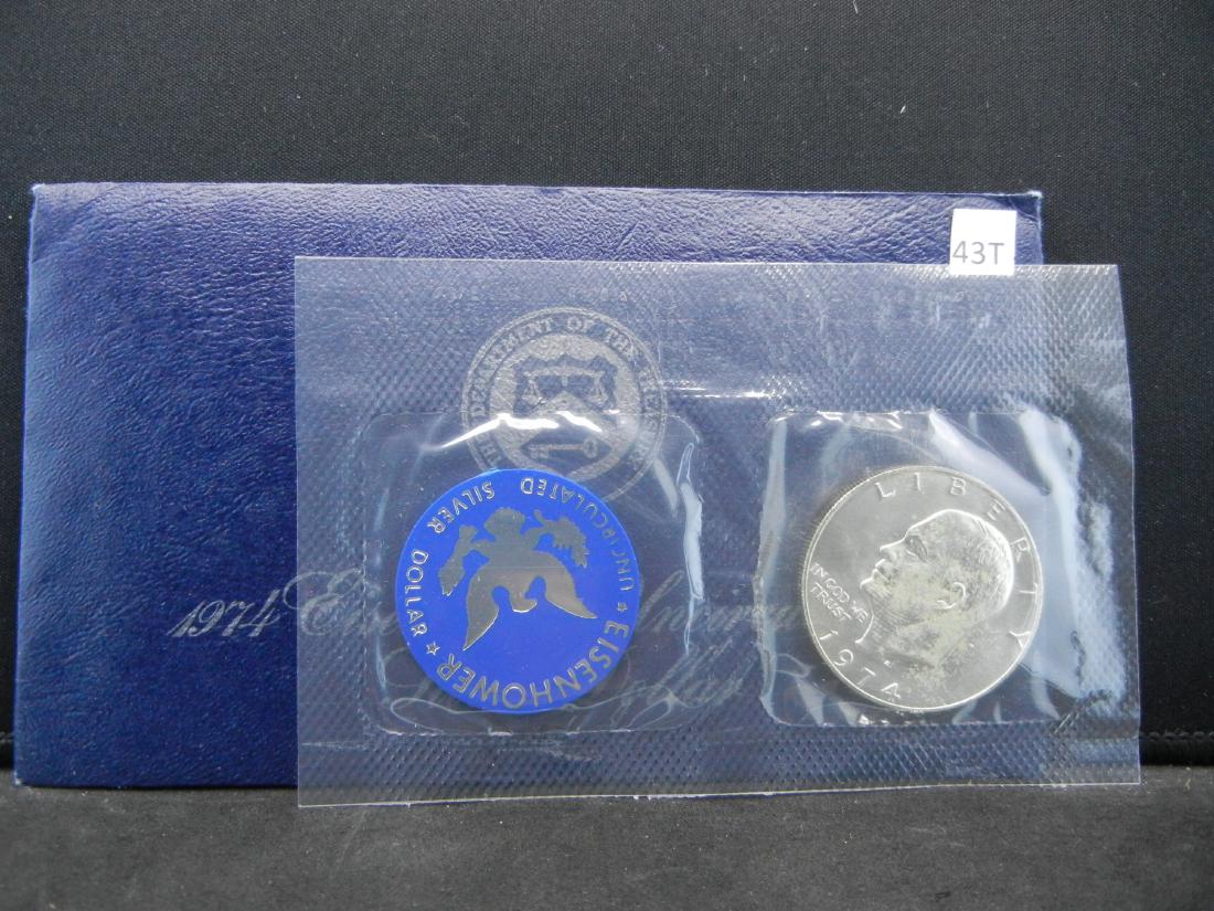 1974  Eisenhower UNC Silver Dollar (1 of 3)