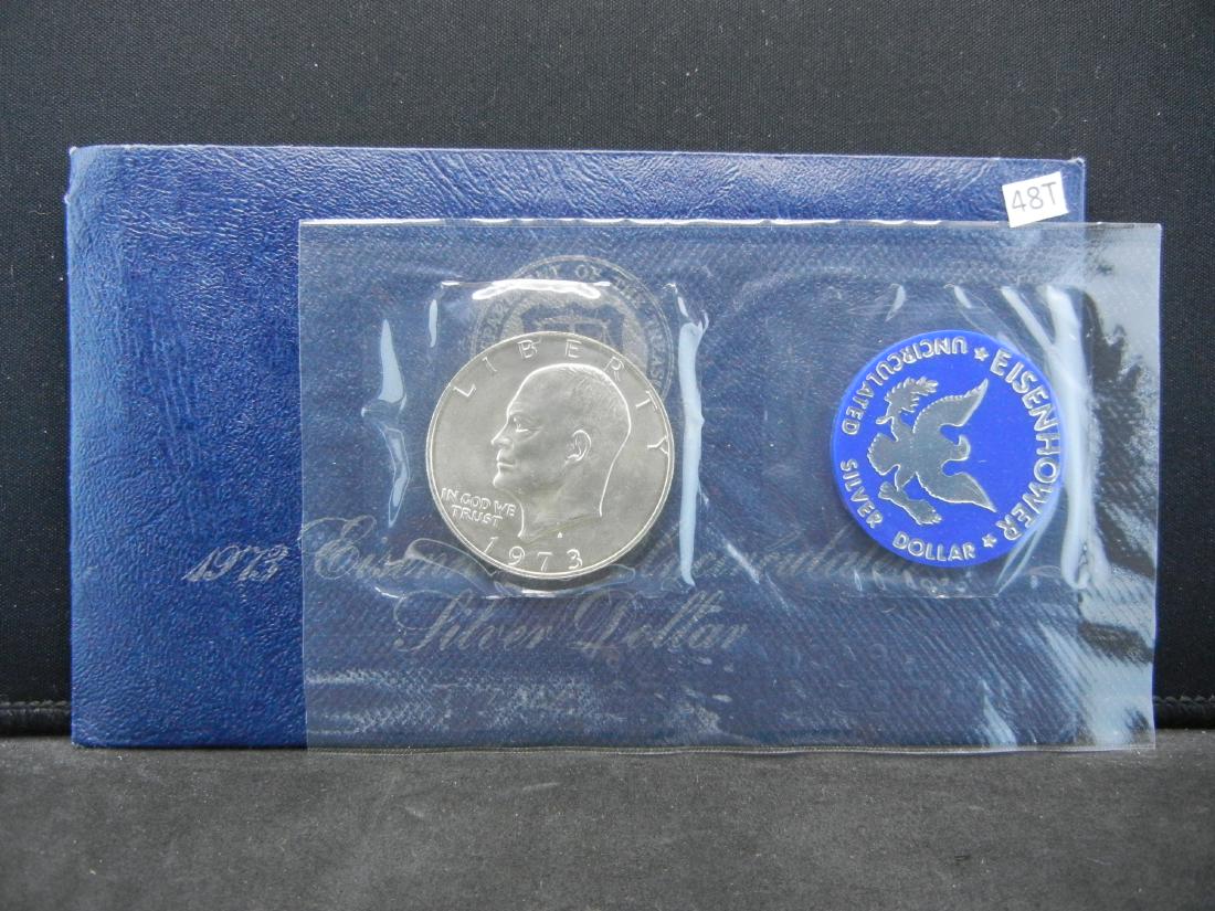 1973  Eisenhower UNC Silver Dollar (1 of 3)