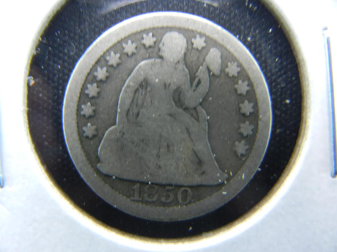 1850 Seated 10c.  Good. (1 of 3)