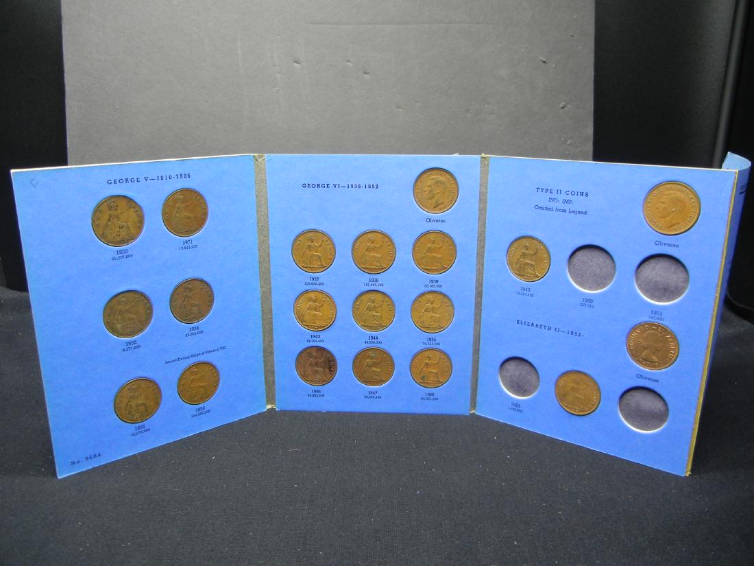 1930-1949 Great Britain Pennies.  Complete Set. (1 of 7)