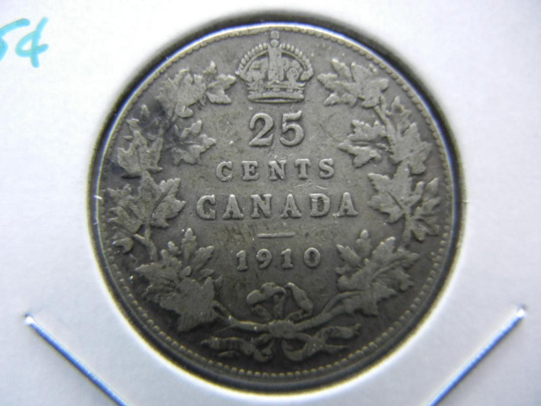 1910 Canada 25c.  Fine+. (1 of 3)