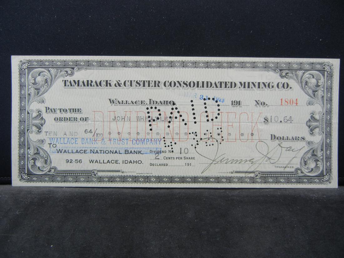 1923 Tamarack & Custer Consolidated Mining Co.  Company (1 of 3)