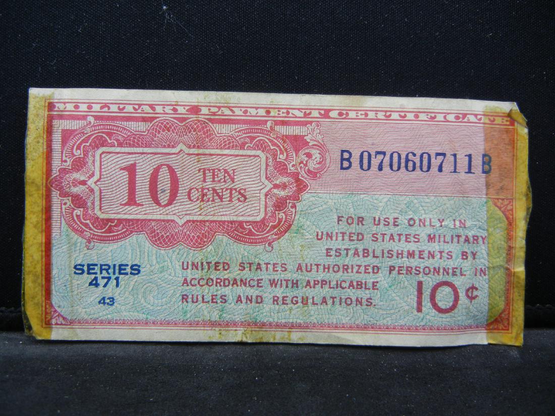 1947 10 Cents Series 471 United States Military Payment (1 of 2)