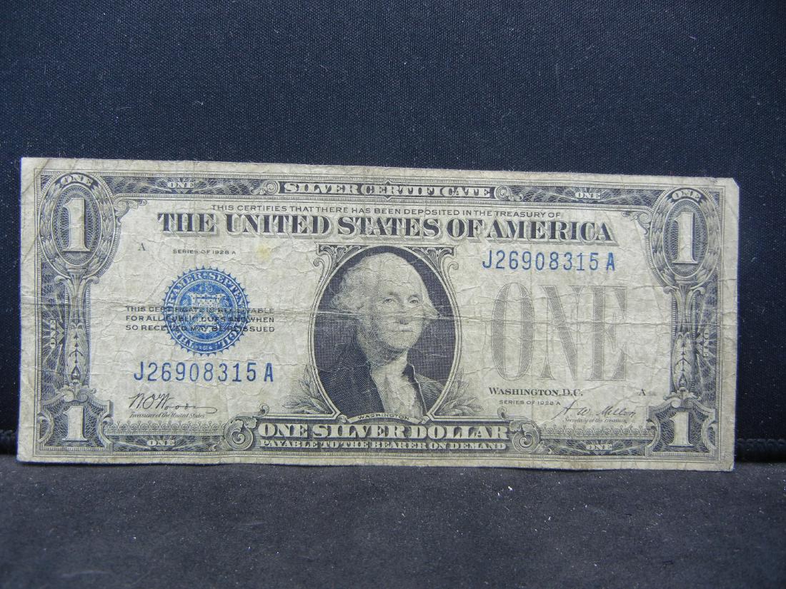 1928-A $1 US Silver Certificate. Funny Back (1 of 3)