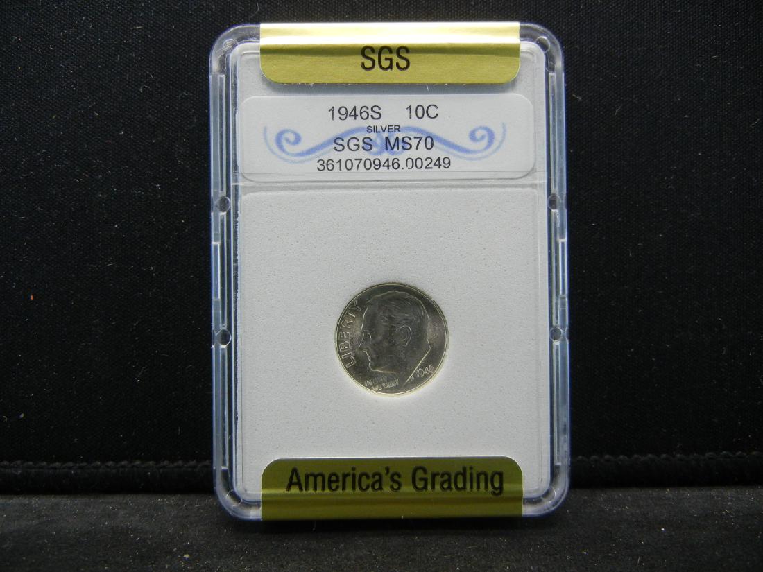 1946-S Roosevelt dime slabbed by SGS (America’s (1 of 4)