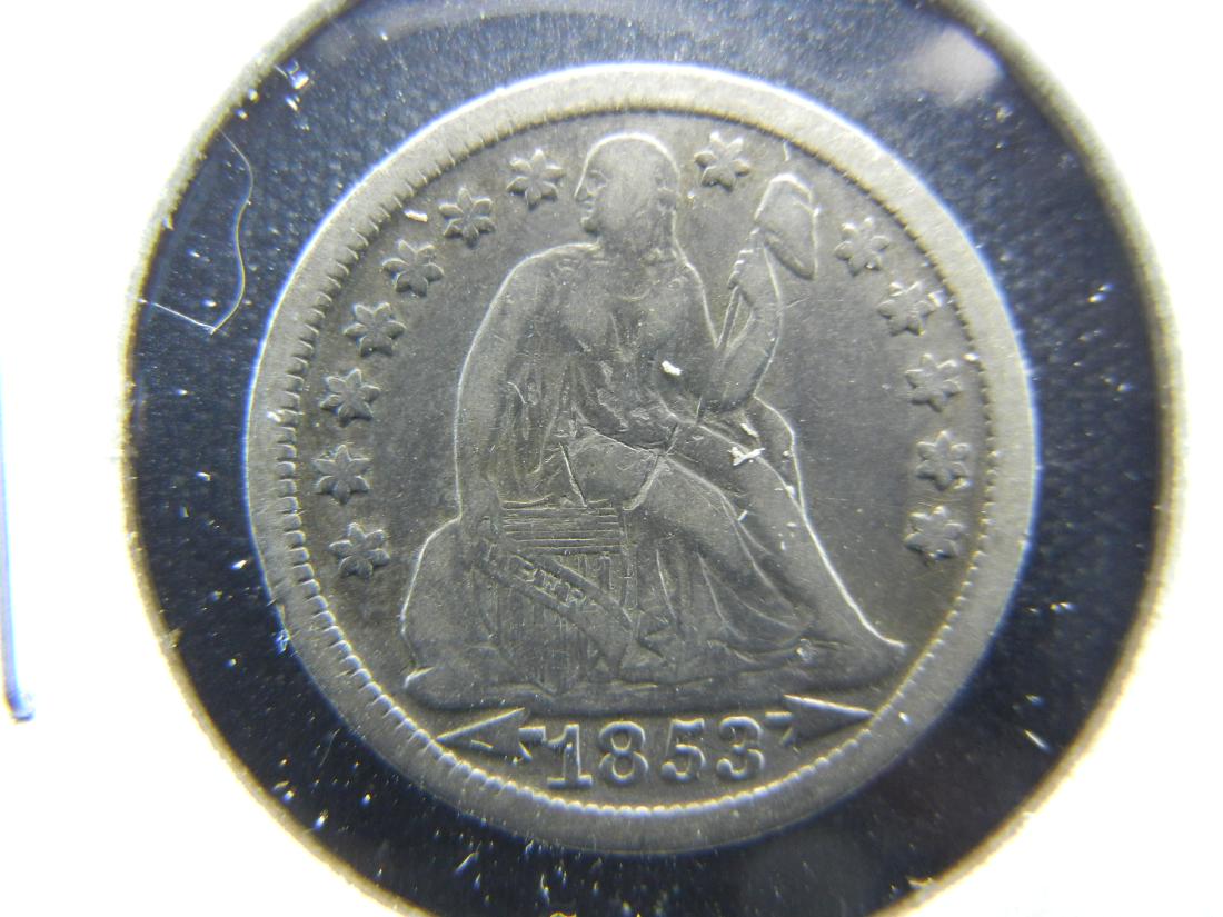 1853 Seated 10c.  Fine. (1 of 3)
