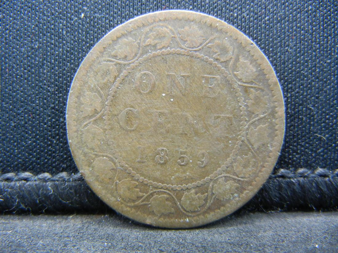1859 CANADIAN ONE CENT, 160 YRS OLD, NICE GRADE! (1 of 2)
