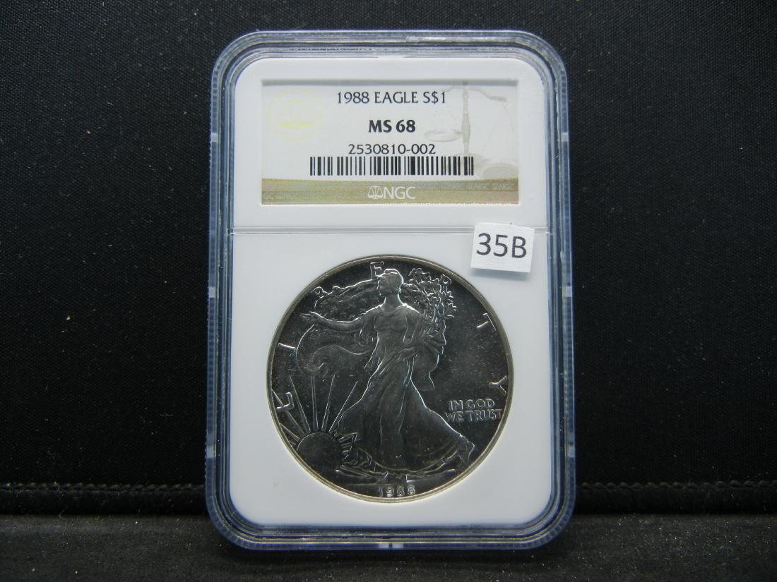 1988 NGC MS68 American Silver Eagle (1 of 4)