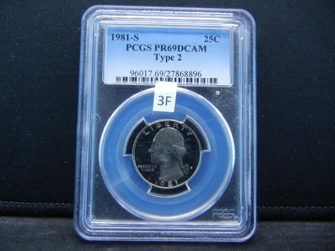 1981-S PCGS PR69DCAM Type 2 Washington Quarter (1 of 4)