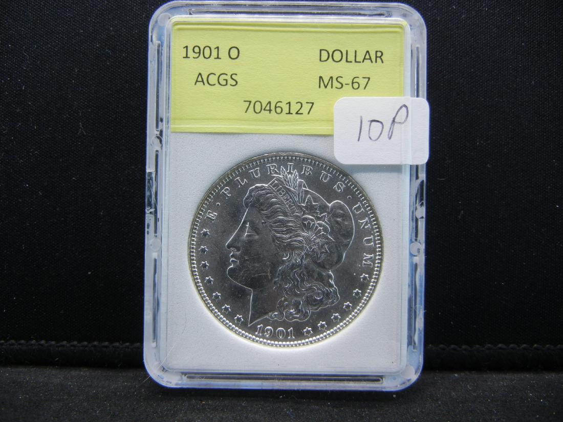 1901 O Morgan Silver Dollar ACGS MS67 Lists $25,000 (1 of 4)