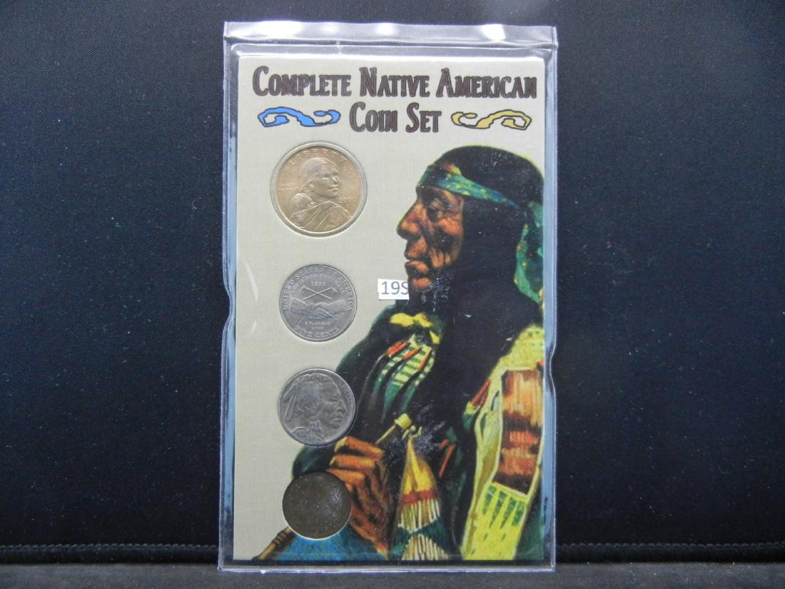 Native American Coin Set. Indian Head Cent, Buffalo (1 of 6)