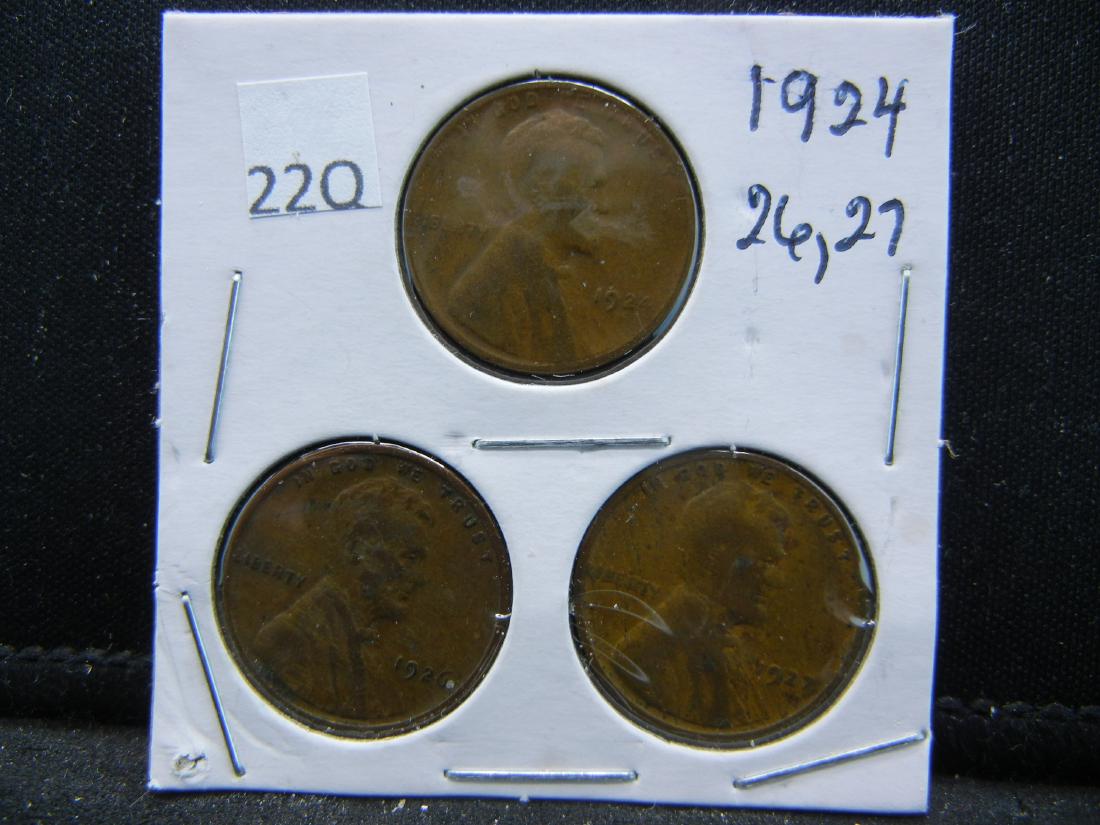 1924, 26, 27 Lincoln Wheat Cents (1 of 2)