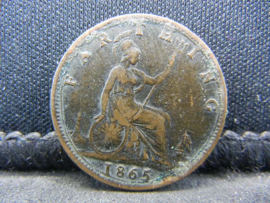 1865 Great Britain 1 Farthing. (1 of 2)