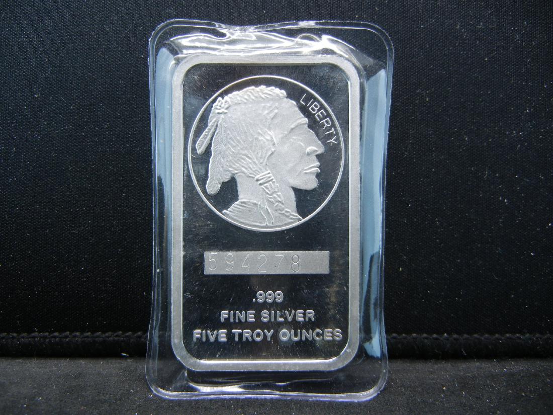 5 Troy Ounce .999 Fine Silver Bar (1 of 2)