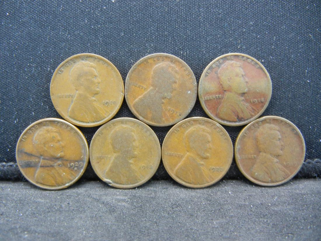 1929-S, 1918-S, 1912, 1923, 1919-D, 1911, 1918, 1919 (1 of 2)