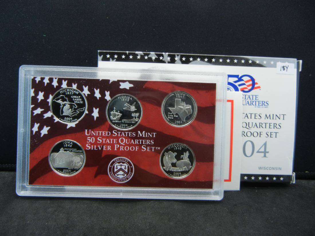 2004 US Mint 50 State Quarter Silver Proof Set - 90% (1 of 4)