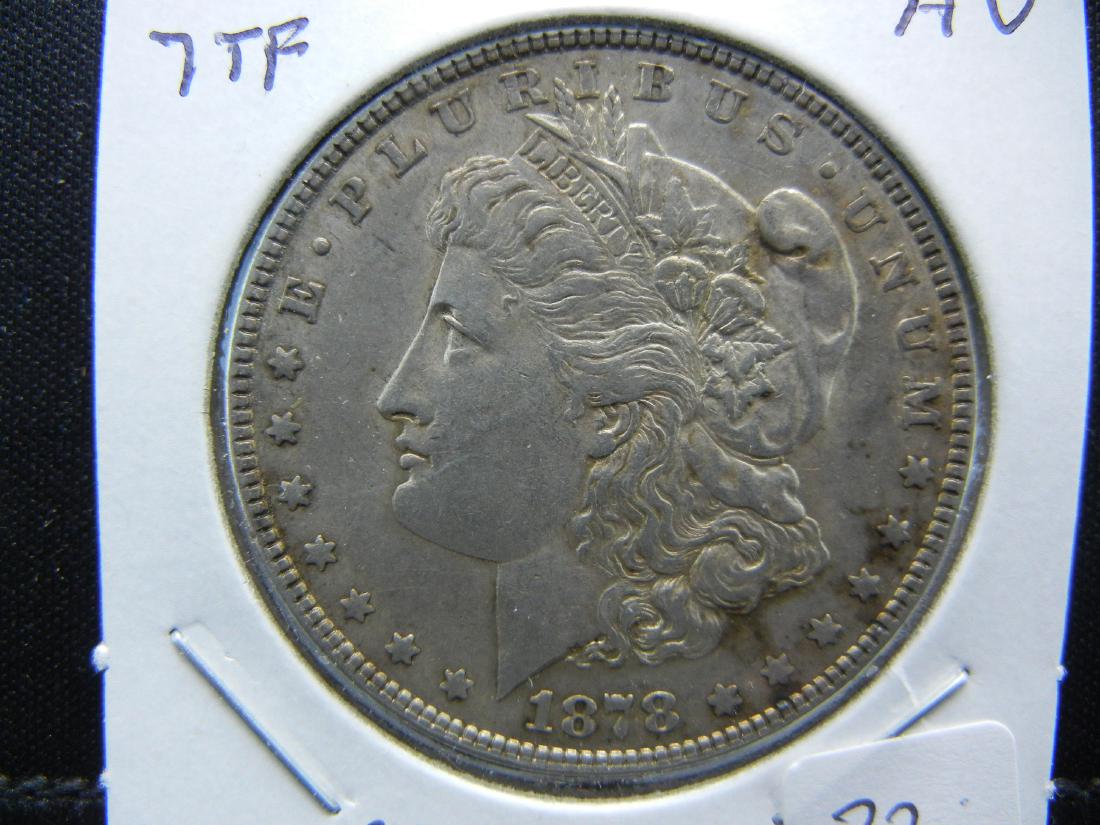 1878 7 Tail Feathers Morgan Dollar.  Almost (1 of 3)