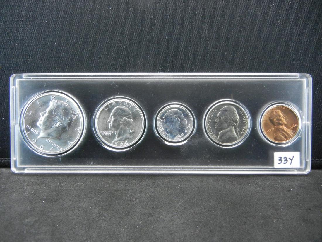 1964 US Mint Set - 5 BU/MS Coins - 90% Silver (1 of 2)