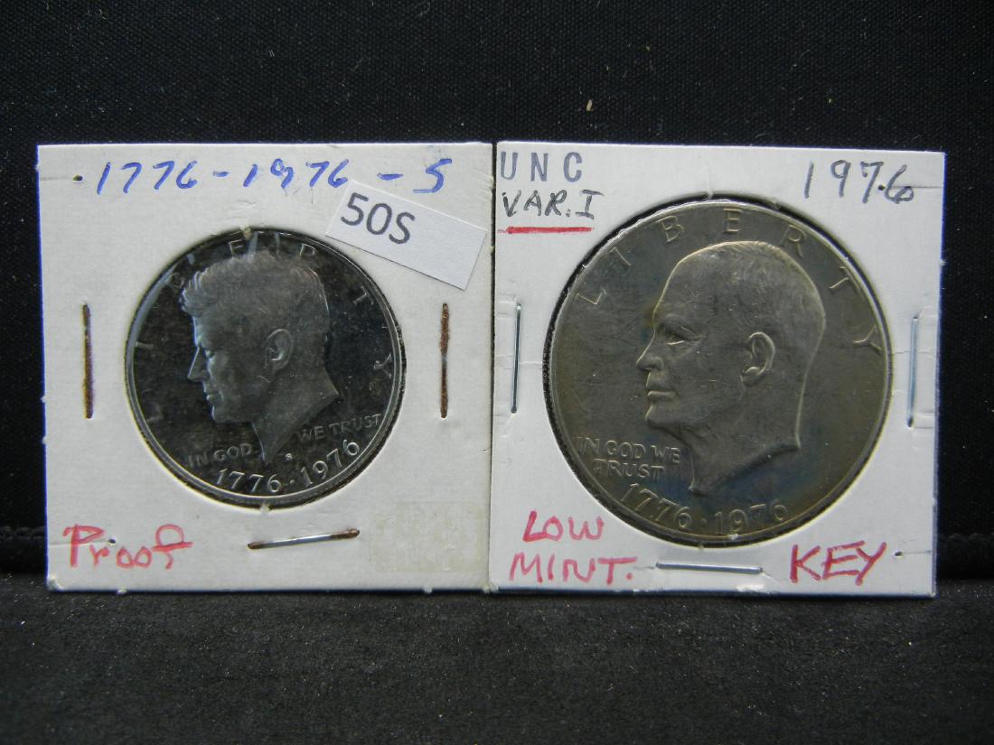 1976 Ike Dollar, 1976-S Kennedy Half (1 of 5)