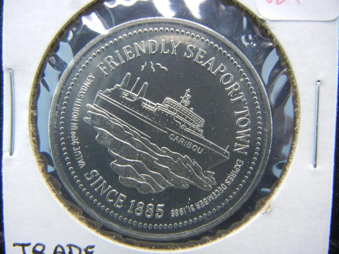 1986 CANADA TRADE DOLLAR, (SINCE 1885-NOVA SCOTIA), (1 of 3)
