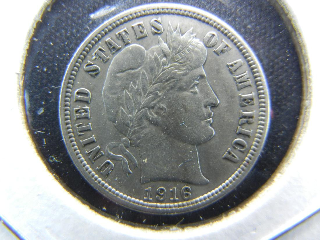 1916 Barber Dime.  Extremely Fine. (1 of 3)
