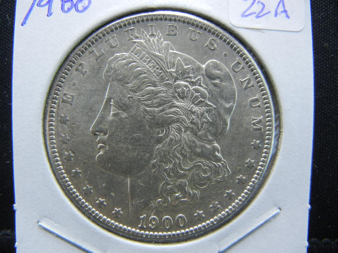 1900 Morgan Dollar.  Almost Uncirculated.    Original. (1 of 3)