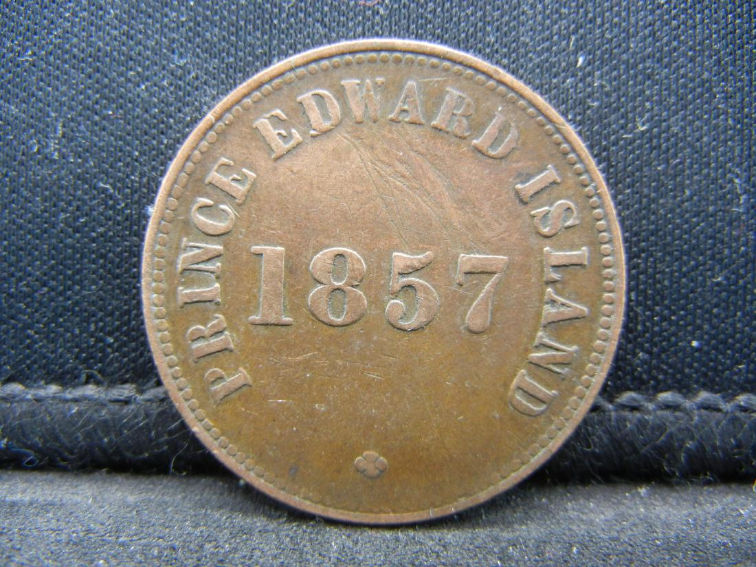 1857 CANADIAN "PRINCE EDWARD ISLAND", RARE IN THIS: 1857 CANADIAN "PRINCE EDWARD ISLAND", RARE IN THIS CONDITION, 162 YRS OLD, HIGH GRADE!