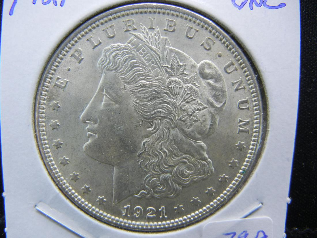 1921 Morgan Dollar.   Uncirculated. (1 of 3)