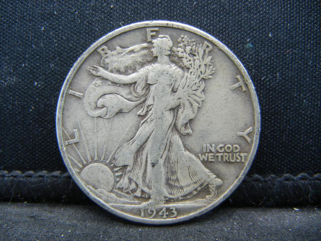 1943-S SILVER (90%) LIBERTY, (ONLY 13.5 MILL MINTED),: 1943-S SILVER (90%) LIBERTY, (ONLY 13.5 MILL MINTED), HALF DOLLAR!