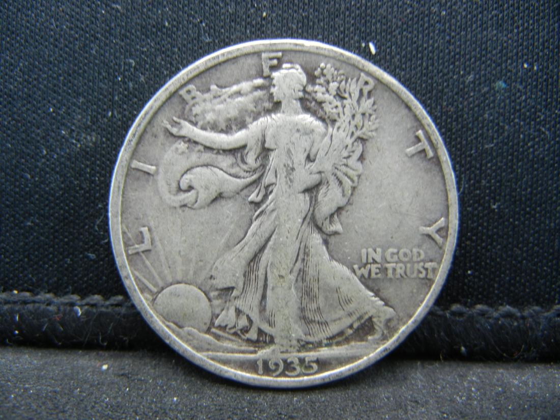 1935 SILVER (90%) LIBERTY HALF (ONLY 9.2 MILL EVER: 1935 SILVER (90%) LIBERTY HALF (ONLY 9.2 MILL EVER MINTED), 84 YRS OLD!