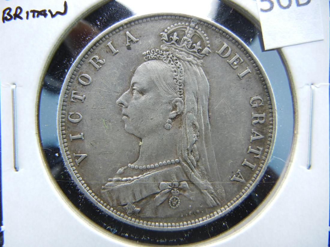 1891 Great Britain Half Crown.  Nice! (1 of 3)